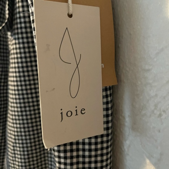 JOIE PAPER WAIST PANTS- CHECKERED BLACK AND WHITE- NWT - Picture 3 of 6